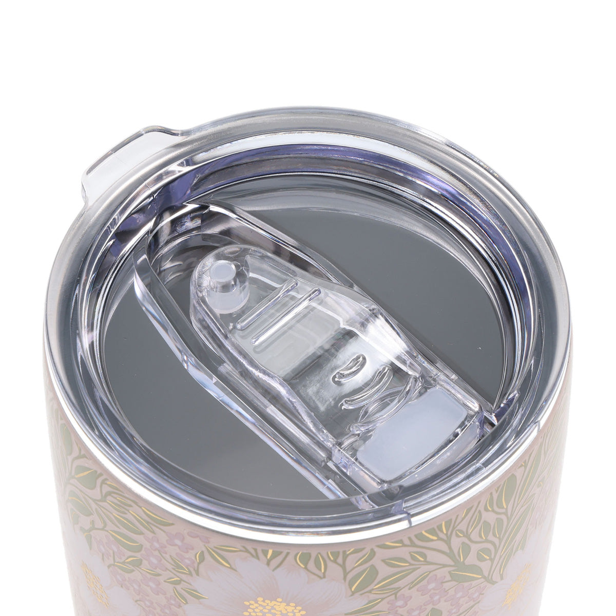 Travel Mug - May the Lord Bless You (Stainless Steel, Pink Floral, with Straw)