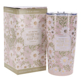 May the Lord Bless You and Keep You Pink Floral Stainless Steel Travel Mug