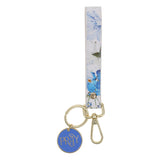 Pray Faux Leather Wristlet Keychain with Charm
