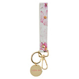 Love Faux Leather Wristlet Keychain with Charm