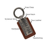 Stand Firm in the Faith Faux Leather Keychain