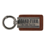 Stand Firm in the Faith Faux Leather Keychain
