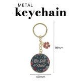 Be Still and Know Metal Keychain with Charm