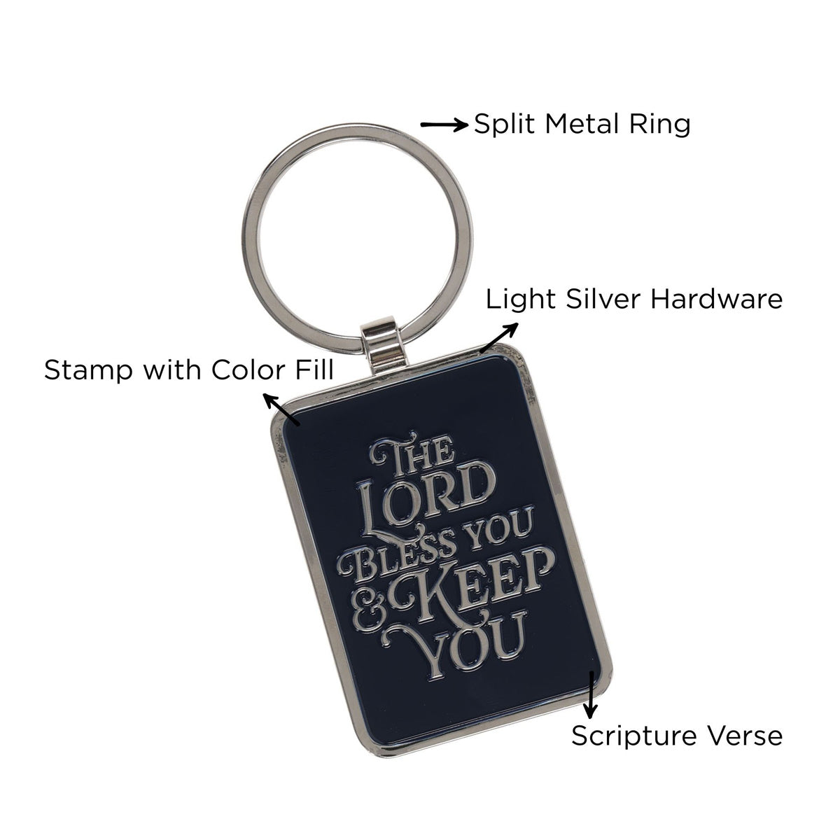The Lord Bless You and Keep You Metal Keychain