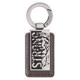Be Strong and Courageous Metal and Faux Leather Keychain