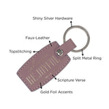 Always Be Joyful Faux Leather Keychain