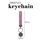 Be Still and Know Faux Leather Wristlet Keychain with Charm