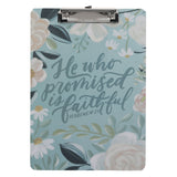 He Who Promised Is Faithful Clipboard with Notepad