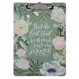 But the Lord Stood with Me and Gave me Strength Clipboard with Notepad