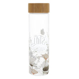 Be Still and Know That I Am God Glass Water Bottle with Bamboo Lid