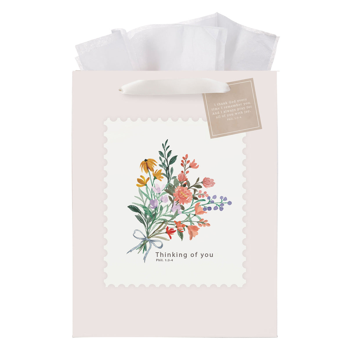 Thinking of You Portrait Gift Bag with Gift Tag