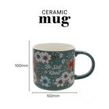 Be Still and Know Teal Ceramic Mug