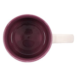 Walk by Faith White Floral Ceramic Mug with Dark Mauve Interior