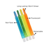 Veritas Crayon-Type Twist-Up Four-Piece Highlighter Set