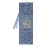 She Is Clothed with Strength and Dignity Faux Leather Bookmark