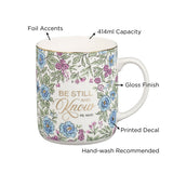 Be Still and Know Floral Ceramic Mug