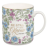 Be Still and Know Floral Ceramic Mug