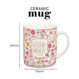 Your Word Is a Lamp for My Feet, a Light on My Path Floral Ceramic Mug