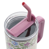 Be Still and Know That I Am God Large Stainless Steel Mug with Handle and Straw