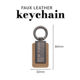 Be Strong in the Lord and in His Mighty Power Faux Leather and Metal Keychain