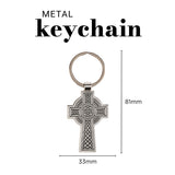 Celtic Cross Metal Keychain