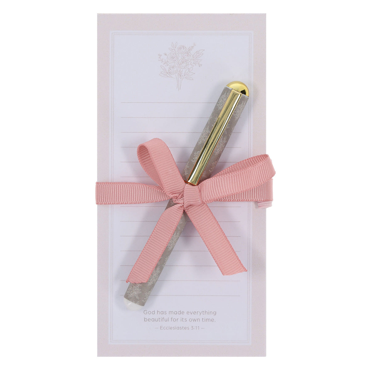 God Has Made Everything Beautiful for Its Own Time Magnetic Notepad with Pen