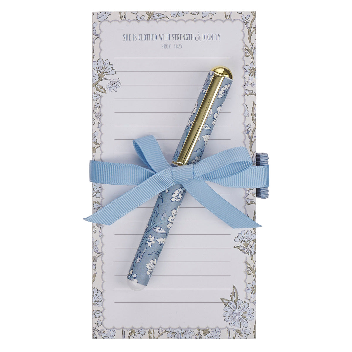 She Is Clothed with Strength and Dignity Magnetic Notepad with Pen