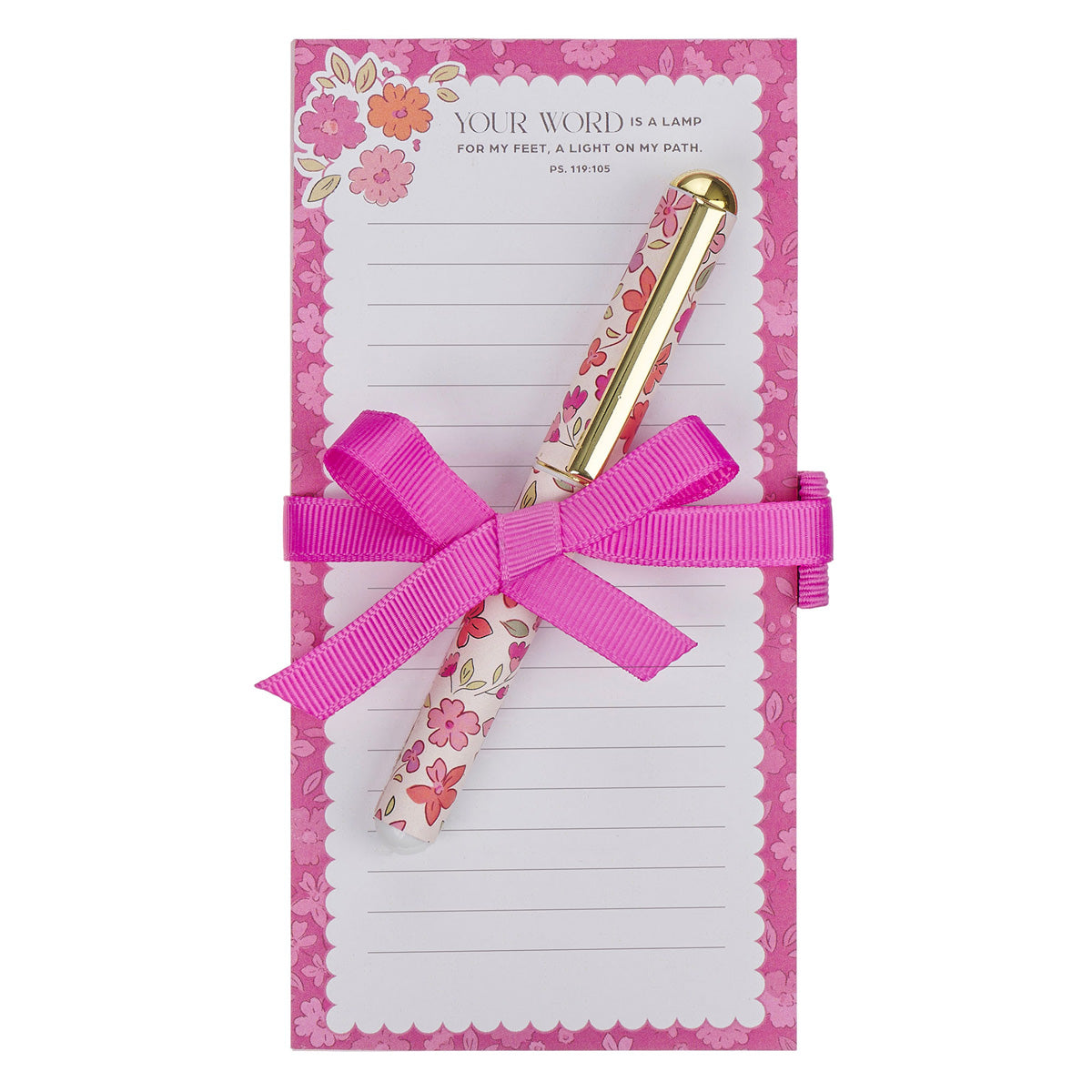 Your Word Is a Lamp for My Feet, a Light on My Path Magnetic Notepad with Pen