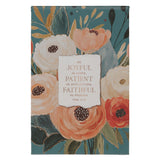 Joyful, Patient, Faithful Floral Hardcover Notepad