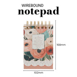 Be Joyful in Hope, Patient in Affliction, Faithful in Prayer Floral Three-Layer Wirebound Notepad