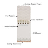 Be Joyful in Hope, Patient in Affliction, Faithful in Prayer Floral Three-Layer Wirebound Notepad