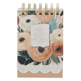 Be Joyful in Hope, Patient in Affliction, Faithful in Prayer Floral Three-Layer Wirebound Notepad
