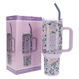 Trust in the Lord with All Your Heart Large Stainless Steel Mug with Handle and Straw