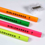 4-Piece Assorted Colors Jumbo Dry Highlighter Bible Markers With Sharpener