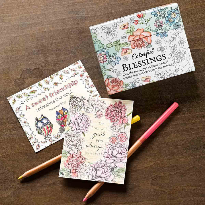 Colorful Blessings (Coloring Boxed Cards)