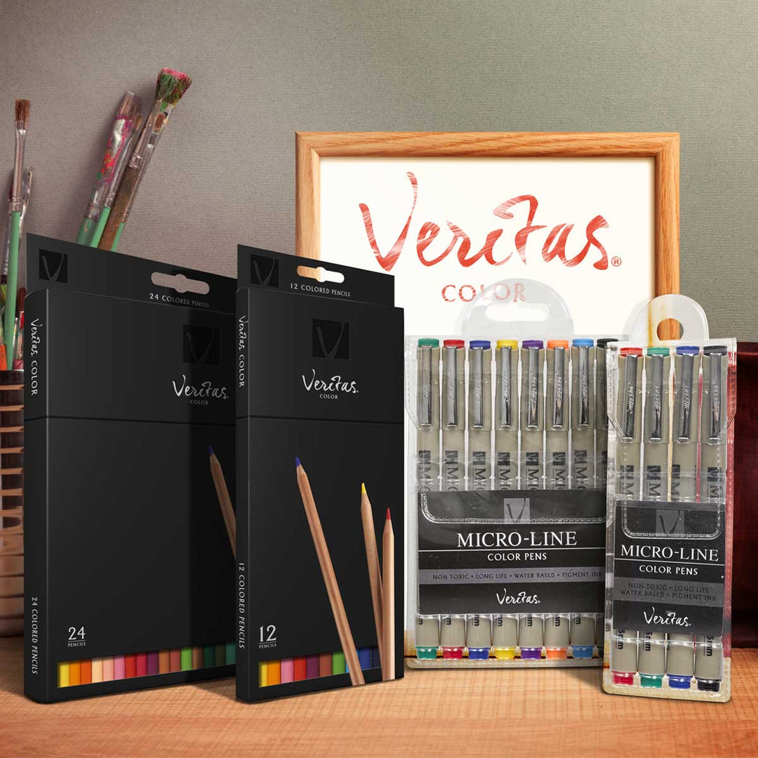 Veritas Four Piece Coloring Micro-Liners Pen Set