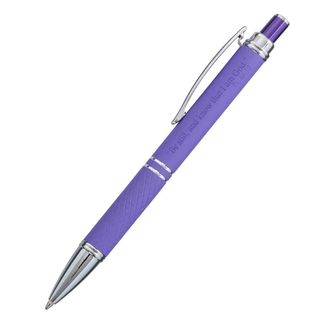 Psalm 46:10 Be Still And Know Purple (Metal Pen In Tube)