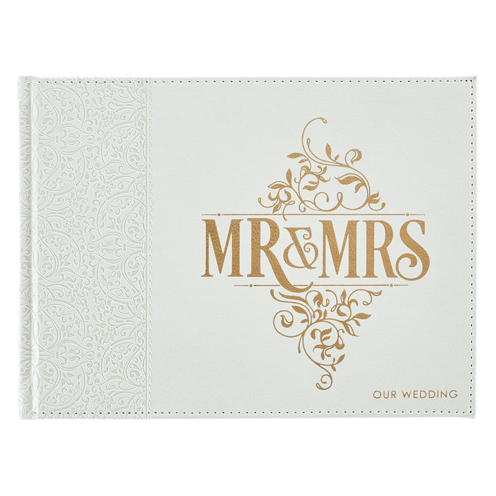 Mr. & Mrs. Wedding (Medium Faux Leather Guest Book)