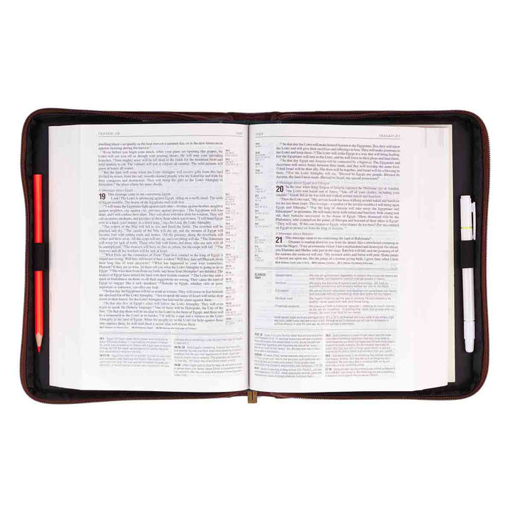 Names of God Brown Faux Leather Bible Bag