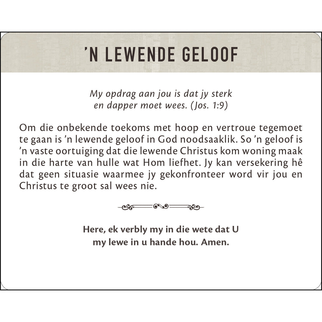 Geanker In Die Woord Afrikaans Prayer Cards In Tin