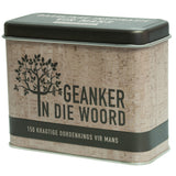 Geanker In Die Woord Afrikaans Prayer Cards In Tin