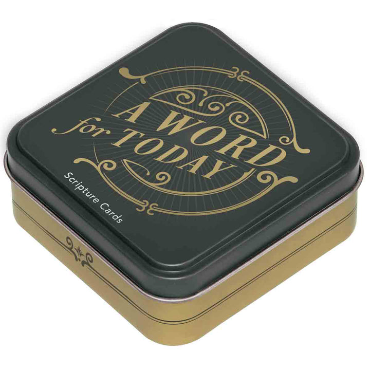 A Word For Today Cards In Black And Gold Tin
