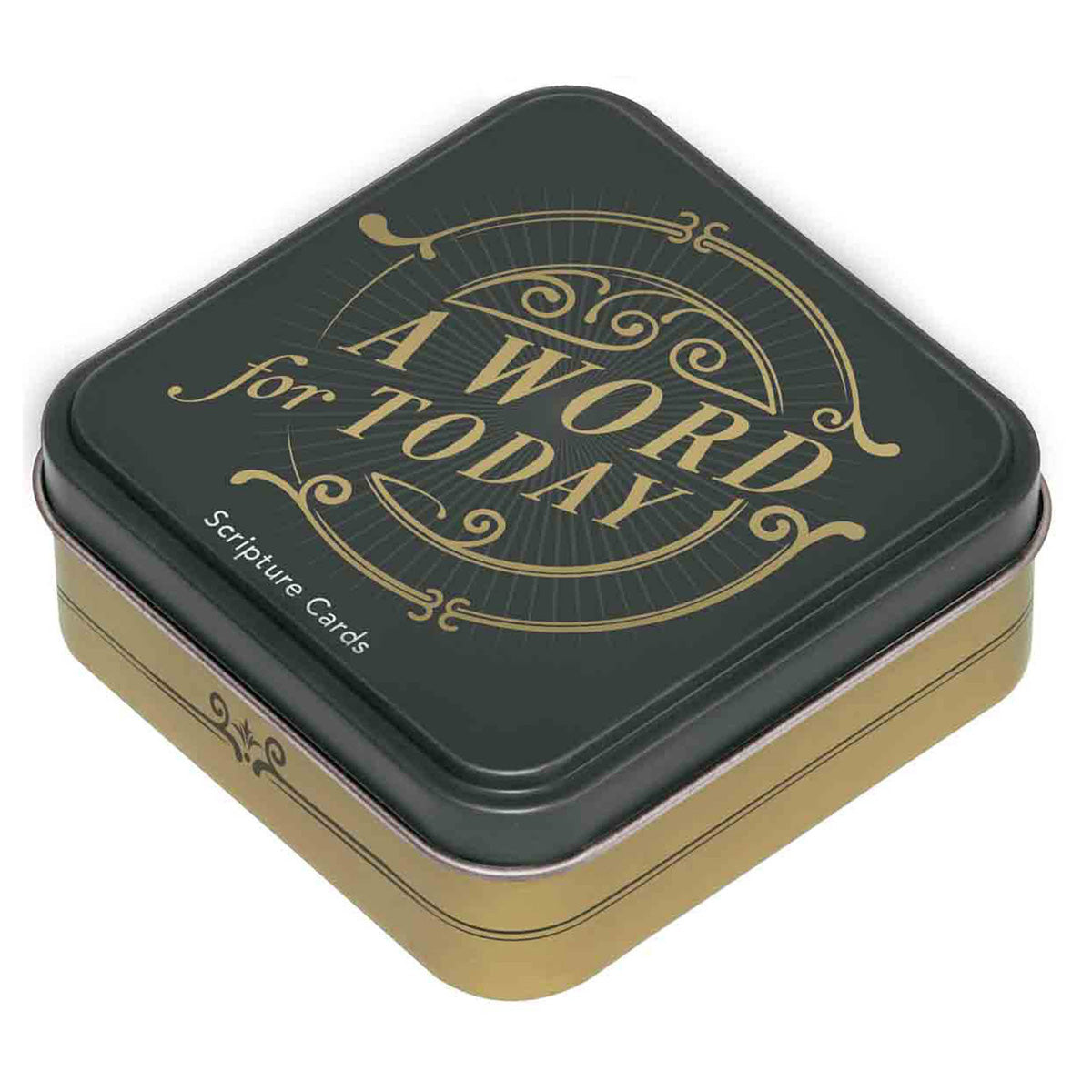 A Word For Today Cards In Black And Gold Tin