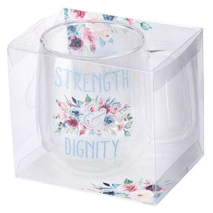 Strength & Dignity Double-Wall Glass Mug
