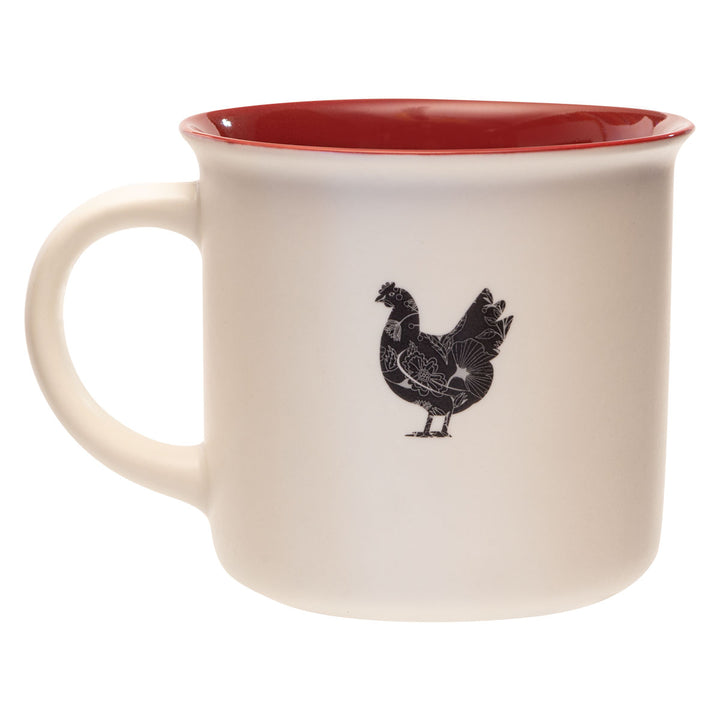 Geloof, Hoop, Liefde Windpomp Afrikaans Red Interior Ceramic Mug