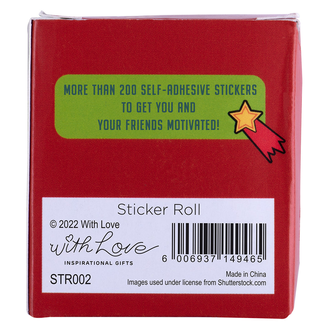 Motivational Boys Red (Sticker Roll)