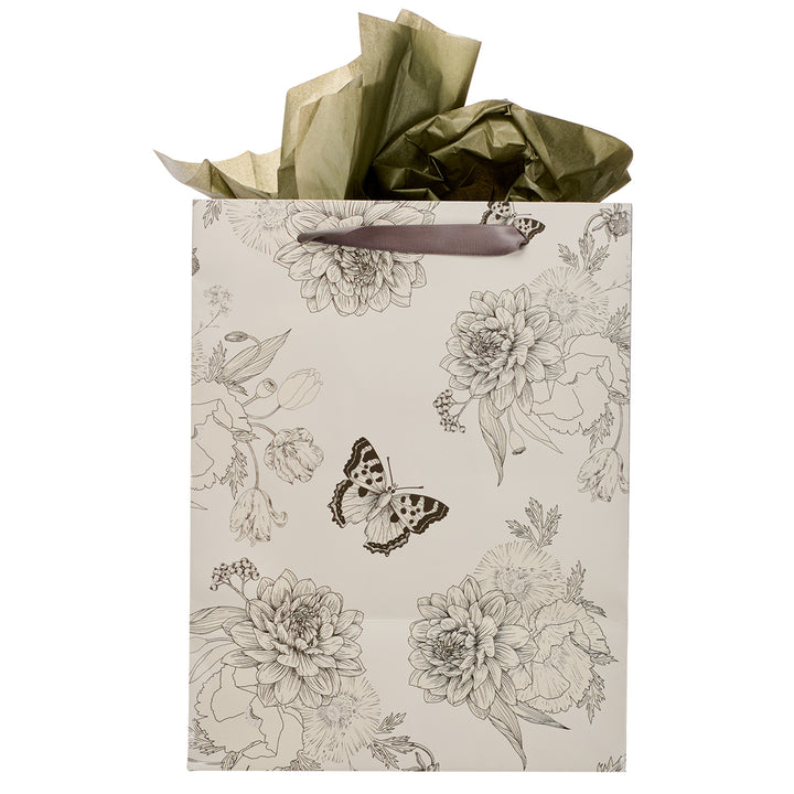 Garden Notes Large Portrait Gift Bag With Card