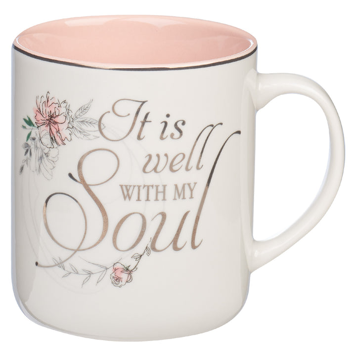 It Is Well With My Soul Silver Foiled Lettering Ceramic Mug