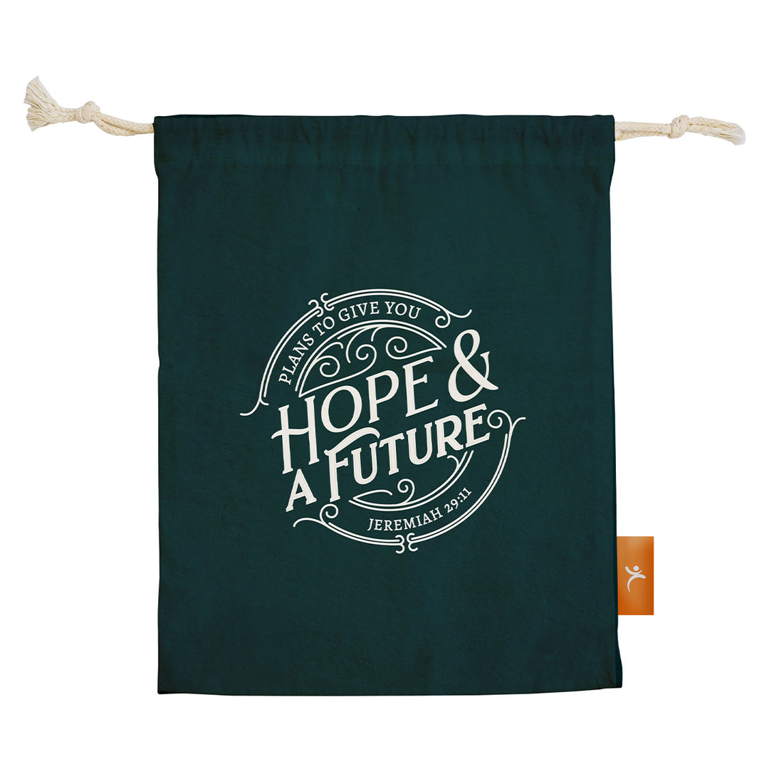 Hope & A Future Small Drawstring Bag - Jeremiah 29:11