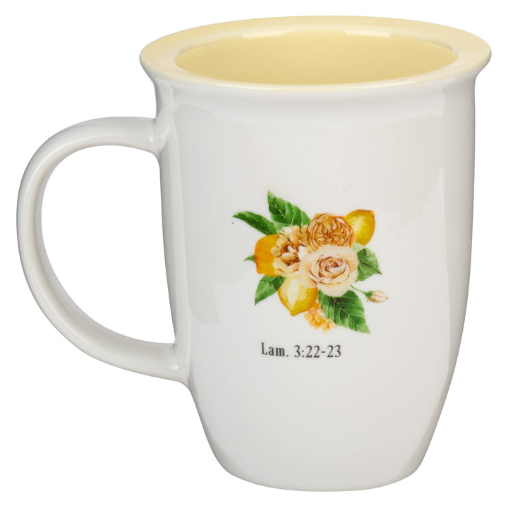 His Mercies Are New Every Morning Lidded Ceramic Mug